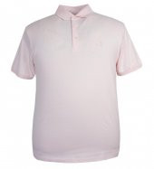 Büyük Beden Erkek Tişört Polo Yaka Likralı Pike Pembe - 1