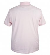 Büyük Beden Erkek Tişört Polo Yaka Likralı Pike Pembe - 3