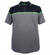 Büyük Beden Erkek Tişört Pike Polo Yaka Cepli - 1