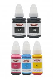 Ekoset Canon G1400 G1410 G1411 uyumlu renkli Mürekkep 5li set thumbnail 3