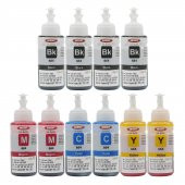 Ekoset Epson L365 L382 L386 Renkli Muadil Mürekkep 70ml 10 Adet - 1
