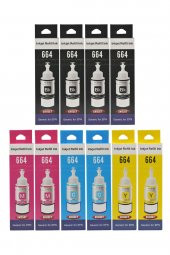 Ekoset Epson L1300 L3050 Renkli Muadil Mürekkep 70ml 10 Adet thumbnail 4