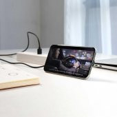 Baseus Suction Cup Serisi 2.4A Oyuncu Apple iPhone Lightning Data Şarj Kablosu 1 Metre Siyah CALXP-A01 - 8