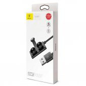 Baseus Suction Cup Serisi 2.4A Oyuncu Apple iPhone Lightning Data Şarj Kablosu 1 Metre Siyah CALXP-A01 - 9