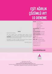 Delta Kültür Yayınları AYT Eşit Ağırlık Çözümlü 10 Deneme - 2
