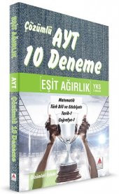 Delta Kültür Yayınları AYT Eşit Ağırlık Çözümlü 10 Deneme - 1