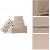 CUTY HOME EV TEKSTİL BEJ ÇOK AMAÇLI KUTU HURÇ-4LÜ SET - 4
