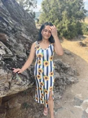 Midi Vücuda Oturan Dokuma Elbise - 4