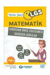 Gezegen Yayıncılıkı Yerim Seni LGS Matematik Sınavdan Önce Çözülmesi Gereken Sorular - 1