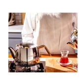 Amboss AQA-4622 Aquamarine Orta Boy Altın Çelik Kulp Çaydanlık - 3