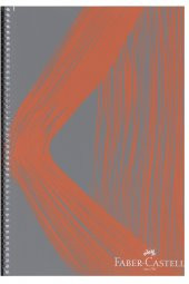 FABER CASTELL PLASTİK KAPAK WAVES SPİRALLİ DEFTER 100 YAPRAK ÇİZGİLİ - 1