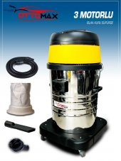 Ottomax Premium 4200 Watt 3 Motorlu Islak Kuru Sanayi Tipi Oto Süpürgesi Endüstriyel Süpürge - 1
