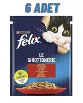 Felix Sığır Etli Yetişkin Kedi Konservesi Pouch 6x85 Gr - 1