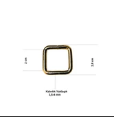 2 cm Kare Metal Halka, Çanta Sapı İçin Kare Halka 5 Adet - 9