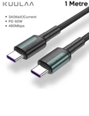 KUULA Type C Type-C PD 60W QC4.0 Hızlı Şarj ve Data Kablosu 1Metre - 2