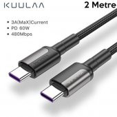 KUULA Type C Type-C PD 60W QC4.0 Hızlı Şarj ve Data Kablosu 2Metre - 1