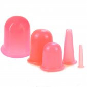 Silikon Masaj Kupası 5li Terapi Vakum Bardak Hacamat Anti Selülit Kas Gevşetici Seti - 1