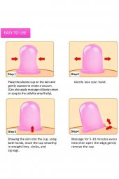 Silikon Masaj Kupası 5li Terapi Vakum Bardak Hacamat Anti Selülit Kas Gevşetici Seti - 7