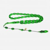 Ömer Daş Usta İmzalı Sikkeli Beyzi Model Sistemli 6-13mm Blok Zar - Ateş Kehribar Tesbih thumbnail 2