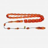 Ömer Daş Usta İmzalı Sikkeli Beyzi Model Sistemli 6-13mm Blok Zar - Ateş Kehribar Tesbih thumbnail 2