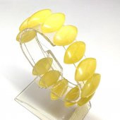 Roleks Model Hareli Beyrut Kehribarı Esnek Misineli Unisex Bileklik - 2