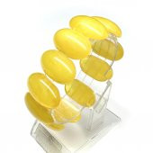 Roleks Model Hareli Beyrut Kehribarı Esnek Misineli Unisex Bileklik - 1