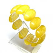 Roleks Model Hareli Beyrut Kehribarı Esnek Misineli Unisex Bileklik - 2