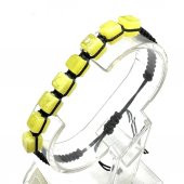 Press Damla Kehribar Makrome Örmeli Unisex Bileklik - 2