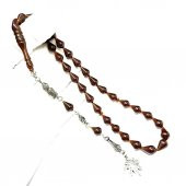 Damla Model Püsküllü 7-11mm Ateş Sıkma Kehribar Tesbih thumbnail 2