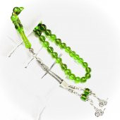 Küre Model Püsküllü 8-8mm Ateş Sıkma Kehribar Tesbih thumbnail 1