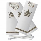 500 Adet Kulak Temizleme Pamuğu Otel Buklet İçin Kulak Temizleme Çubuğu Kutulu 3 Lü Paket - 1