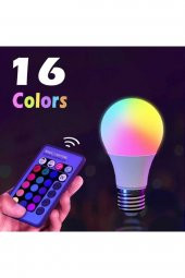 ATC Uzaktan Kumandalı Led Ampül 6500k + RGB 9w Beyaz Işık - 1