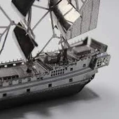 DIY 3D METAL PUZZLE SİYAH İNCİ KORSAN GEMİSİ MAKET GEMİ 10,2CMX3,12CMX8,3CM 38 PARÇA - 3