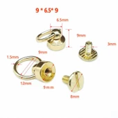 Halkalı Bekçi Aksesuar, Vidalı Halkalı Perçin 5 Adet Deri El Aletleri - 4