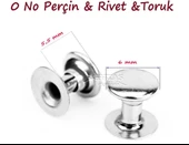 Perçin Rivet 0 no 6mm 50 Takım (Leathercraft, Deri Hobi) - 4