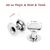 Perçin Rivet 00 no 4mm 50 Adet - Leathercraft Deri Hobi Ürünleri - 3