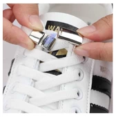 Mıknatıslı NİKEL KAPAMALI Elastik Yassı Bağcık 100 cm 1 Çift - 8