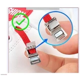 Mıknatıslı NİKEL KAPAMALI Elastik Yassı Bağcık 100 cm 1 Çift - 5