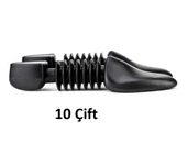TOPTAN Comfy Plastik Körüklü Ayakkabı Kalıbı Erkek Beden 10 Çift Siyah - 5