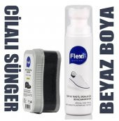 Flexi Spor Beyaz Deri Ve Kumaş Ayakkabı Boyası 75 ml + Flexi Cilalı Sünger thumbnail 1