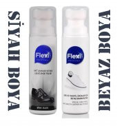 Flexi Spor Beyaz Deri Ve Kumaş Ayakkabı Boyası + Siyah Deri Ayakkabı Boyası 75 ml - 1