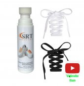 Spor Beyaz Deri Ve Kumaş Ayakkabı Bakım Boyası 75 Ml 1 Adet + 2 Çift K103 Spor Siyah Beyaz Bağcık - 1
