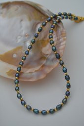 STONEAGE Siyah İnci Kolye Bayan İçin Doğal Taşlı thumbnail 8