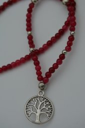 STONEAGE Jade Doğal Taşlı  Hayat Ağacı Bayan Kolye thumbnail 1