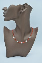 STONEAGE Mercan ve İncili Bayan Kolye thumbnail 2