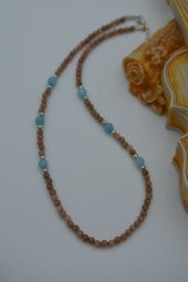 STONEAGE Ceyt ve Akuamarin Doğal Taşlı Bayan Kolye thumbnail 3