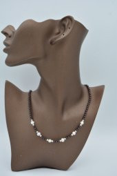 STONEAGE Lal Garnet ve İnci Taşlı Bayan Kolye thumbnail 2