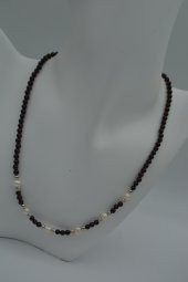 STONEAGE Lal Garnet ve İnci Taşlı Bayan Kolye thumbnail 6