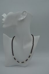 STONEAGE Lal Garnet ve İnci Taşlı Bayan Kolye thumbnail 7