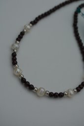 STONEAGE Lal Garnet ve İnci Taşlı Bayan Kolye thumbnail 8